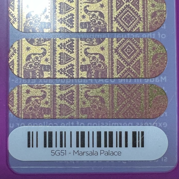 Jamberry Nail Wraps - Marsala Palace - Picture 2 of 4
